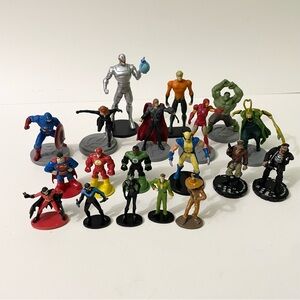 Superhero Action Figure Lot Marvel DC Comics Assorted Sizes
